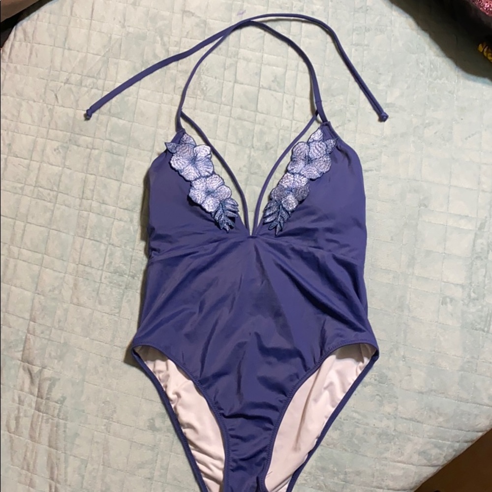 Pink one piece bathing suit